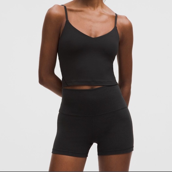 Lululemon Black Align Cropped Cami Tank Top - Picture 1 of 8